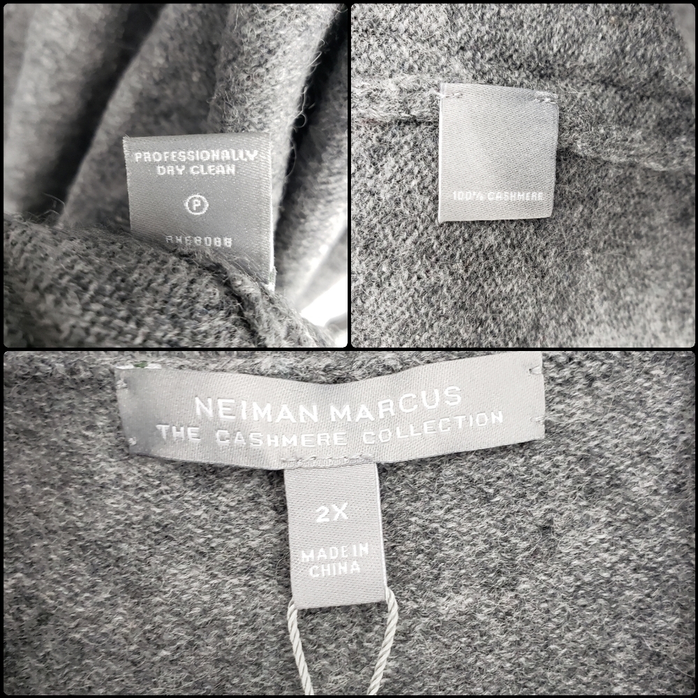 Neiman Marcus 100% Cashmere Duster & Tank Set 2X - Picture 15 of 15